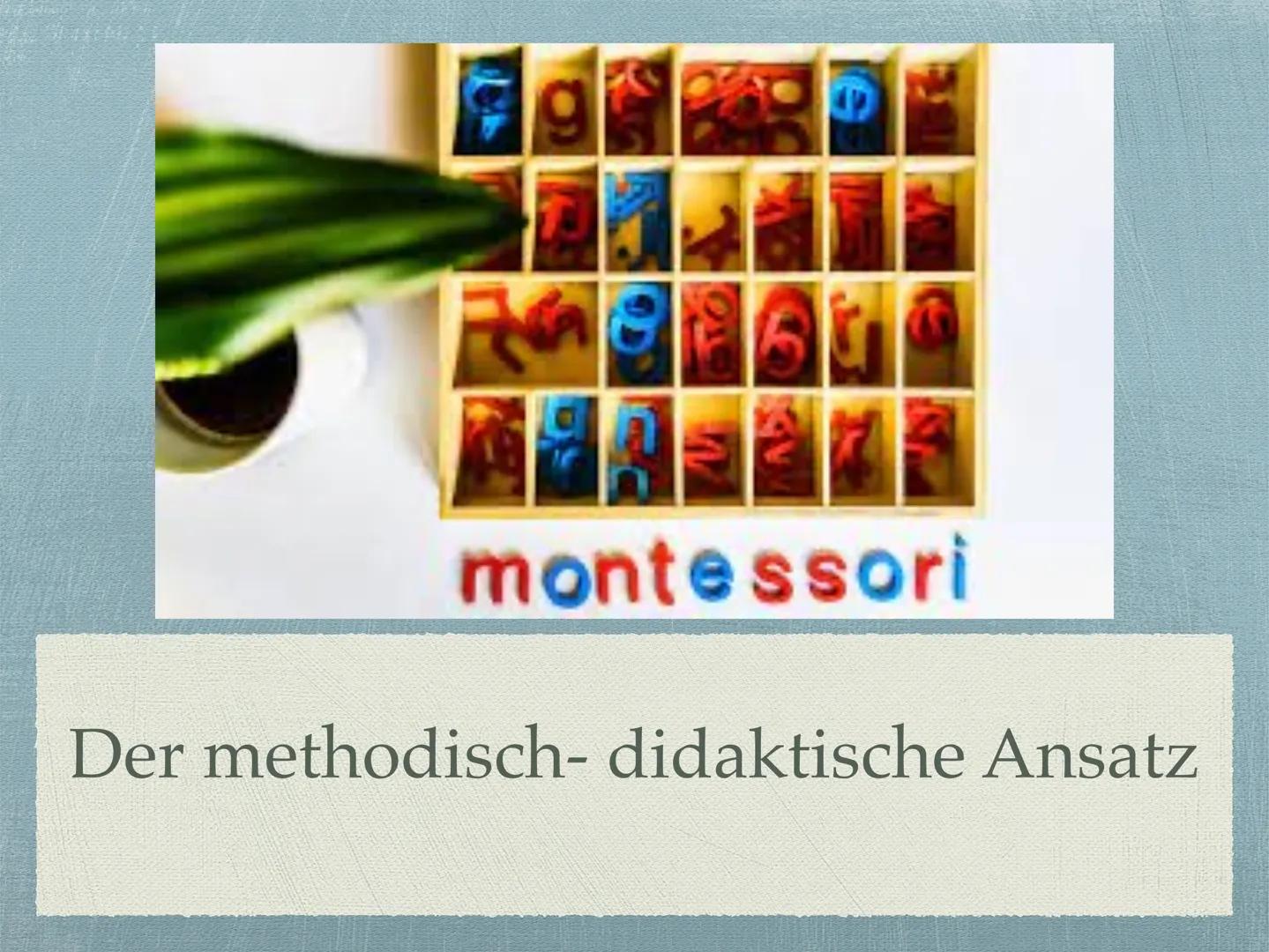 Maria Montessori
Vorstellung meiner Facharbeit 250404
Inhaltsverzeichnis
Die Person Maria Montessori
* Vorstellung vom Kind
Reformpädagogisc