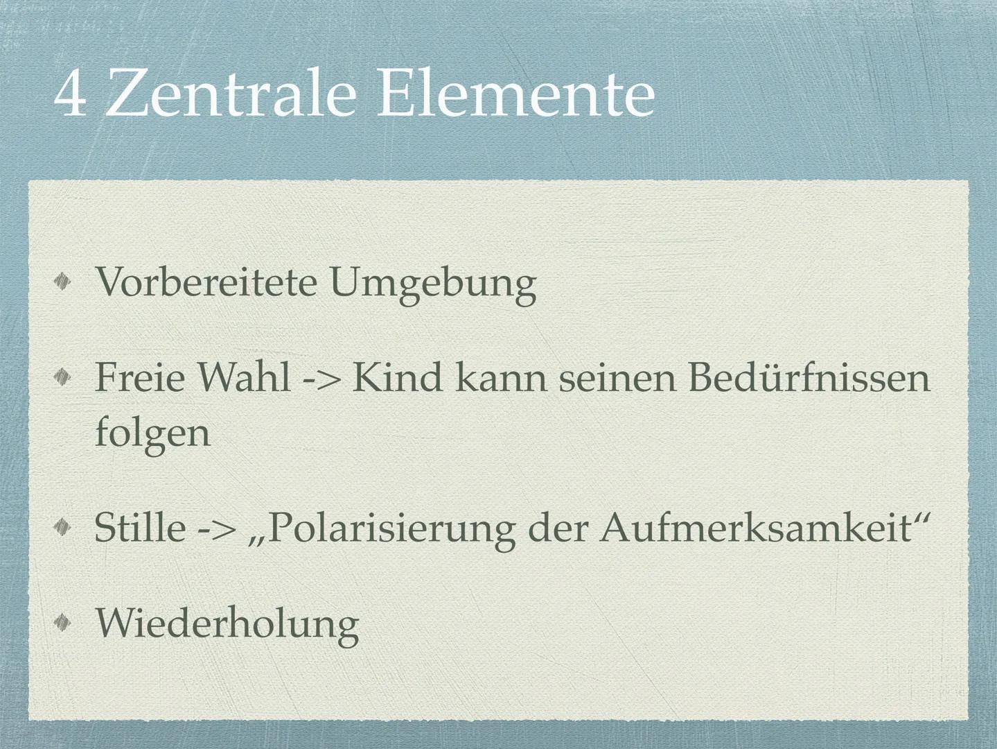 Maria Montessori
Vorstellung meiner Facharbeit 250404
Inhaltsverzeichnis
Die Person Maria Montessori
* Vorstellung vom Kind
Reformpädagogisc