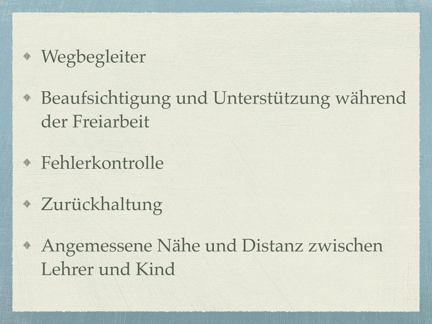 Maria Montessori
Vorstellung meiner Facharbeit 250404
Inhaltsverzeichnis
Die Person Maria Montessori
* Vorstellung vom Kind
Reformpädagogisc