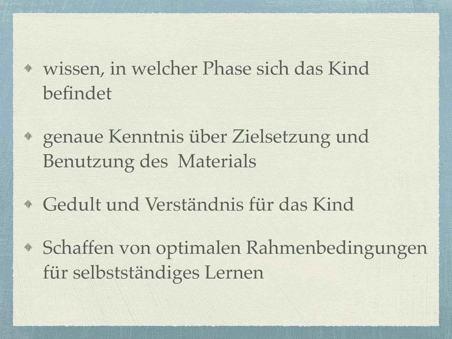 Maria Montessori
Vorstellung meiner Facharbeit 250404
Inhaltsverzeichnis
Die Person Maria Montessori
* Vorstellung vom Kind
Reformpädagogisc