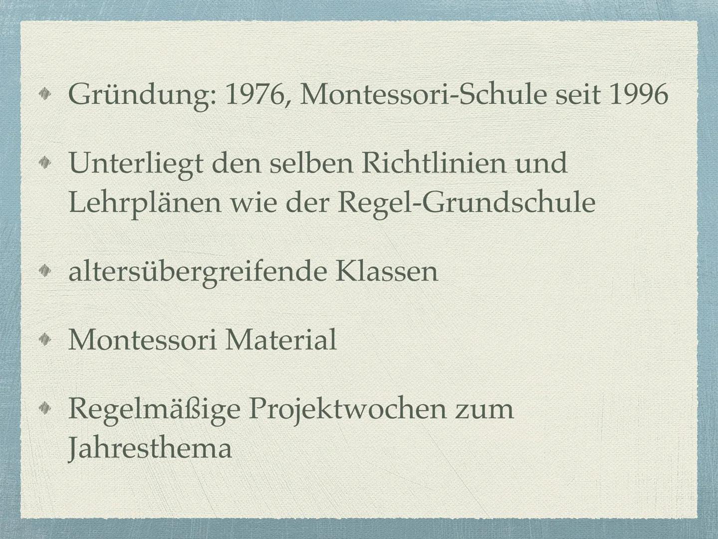 Maria Montessori
Vorstellung meiner Facharbeit 250404
Inhaltsverzeichnis
Die Person Maria Montessori
* Vorstellung vom Kind
Reformpädagogisc