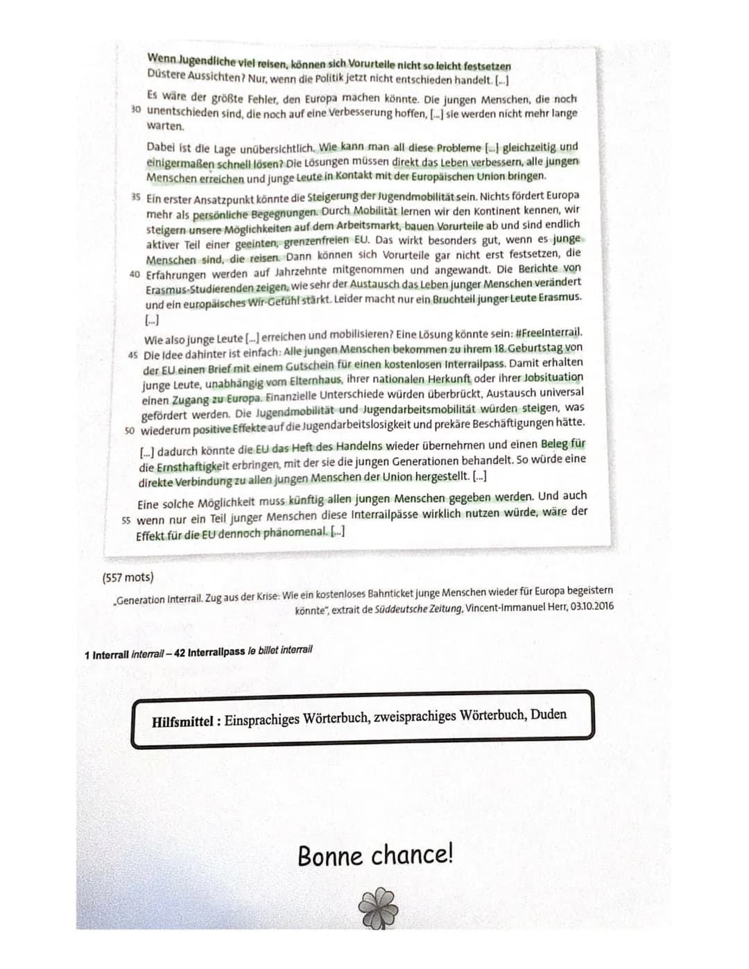 Kurs Französisch GK QI (Bel)
Schuljahr 2020/2021
Name:
Klausurtal 1 (70 %)
Schreiben mit Leseverstehen
Klausurtel 2 (30 %)
Sprachmittlung
Üb