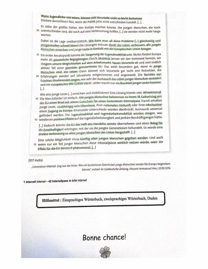Kurs Französisch GK QI (Bel)
Schuljahr 2020/2021
Name:
Klausurtal 1 (70 %)
Schreiben mit Leseverstehen
Klausurtel 2 (30 %)
Sprachmittlung
Üb
