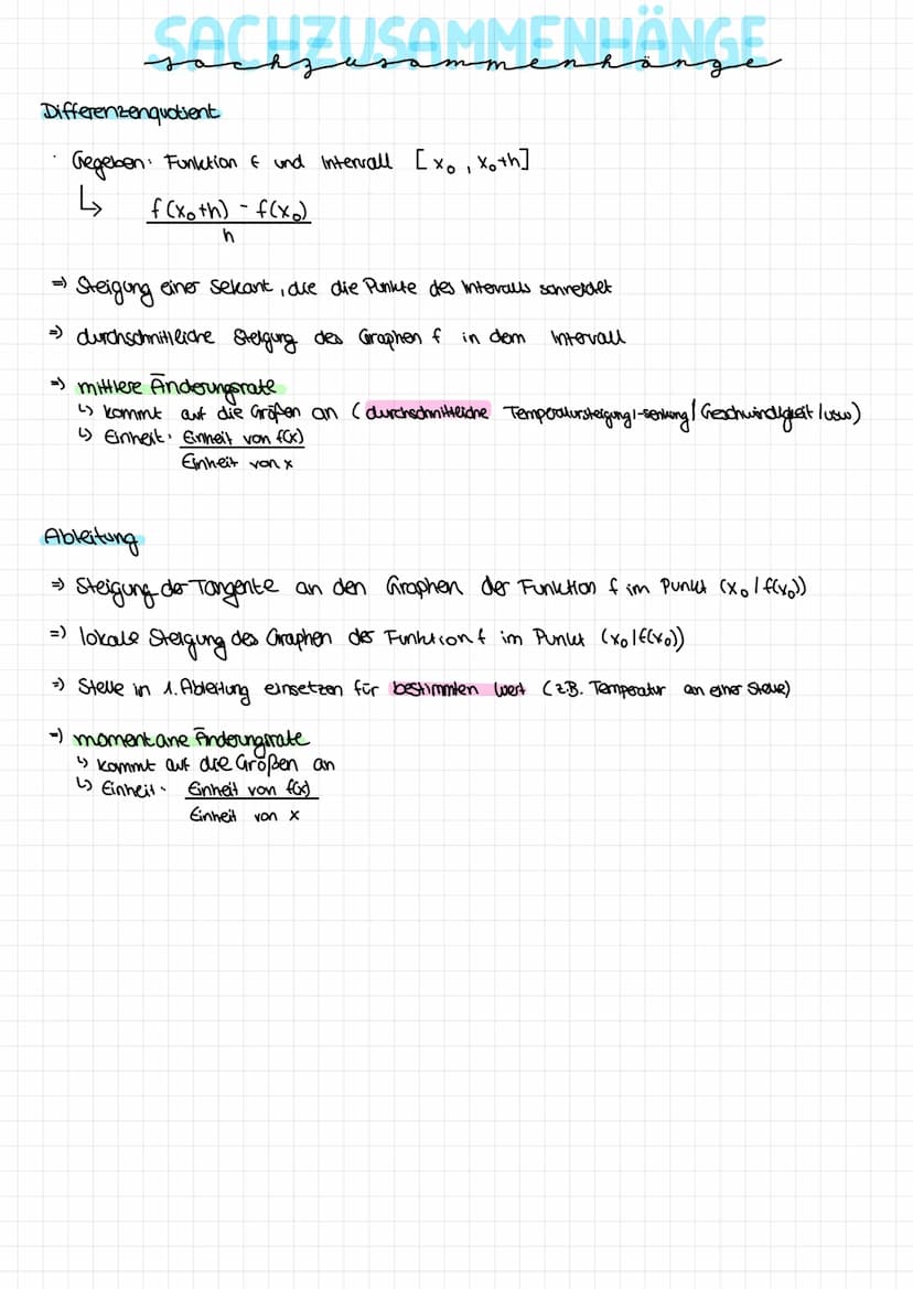 Specirungin
спд
Aufstellen der Ableitungen bei ganzrationalen Funktionen
Potenzregel:
f(x)=x^ f'(x) = n.x^-^
Konstantenregel:
f(x) = g(x) + 