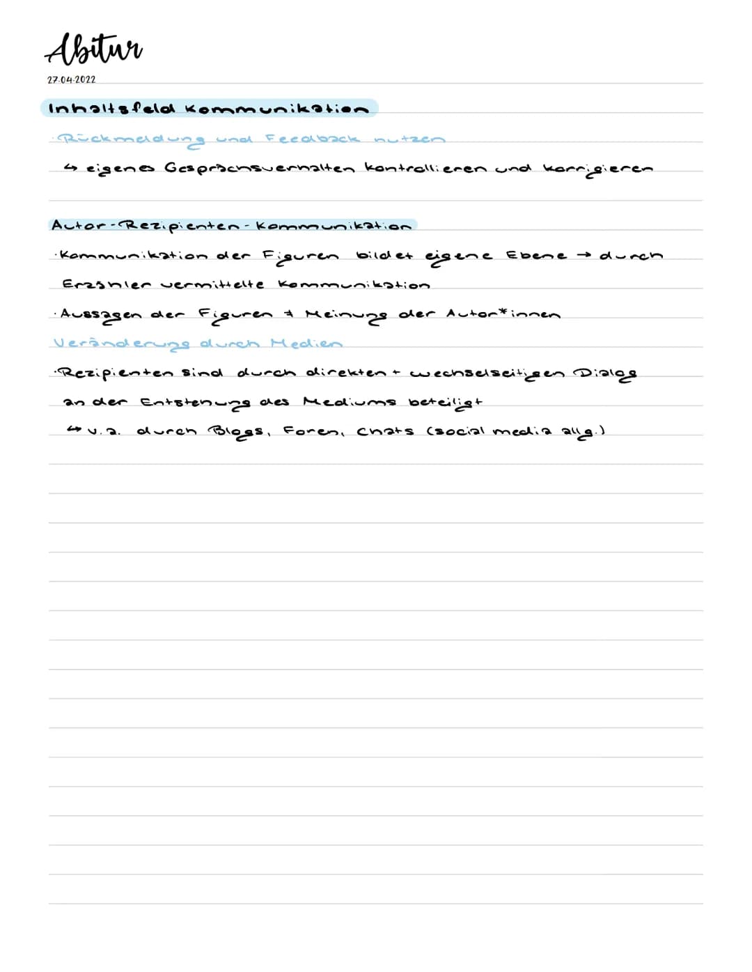 Abitur
27-04-2022
Inhaltsfeld Sprache
Spracherwerbsmodelle
Interaktionismus.
wechselseitige Kommunikation
gemeinsames Handeln.
∙Anpassung an