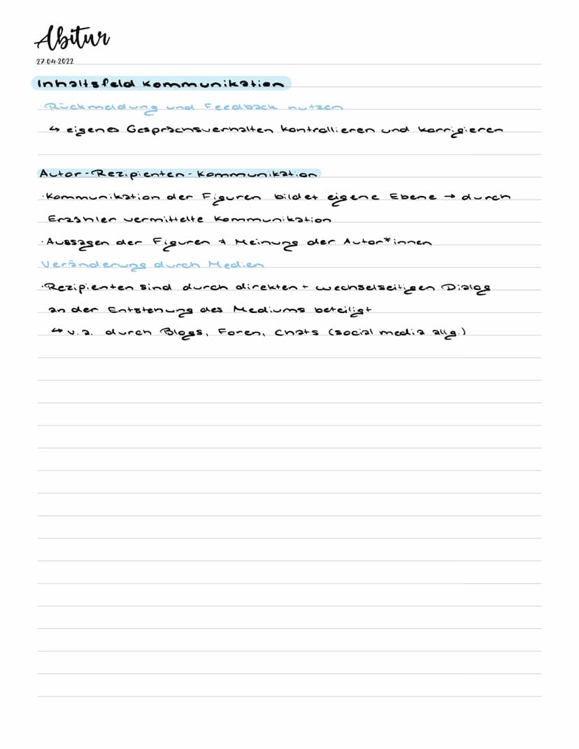 Abitur
27-04-2022
Inhaltsfeld Sprache
Spracherwerbsmodelle
Interaktionismus.
wechselseitige Kommunikation
gemeinsames Handeln.
∙Anpassung an