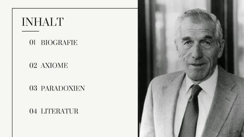 PAUL
WATZLAWICK
"Man kann nicht nicht kommunizieren" INHALT
01 BIOGRAFIE
02 AXIOME
03 PARADOXIEN
04 LITERATUR 01
BIOGRAFIE PAUL WATZLAWICK
2