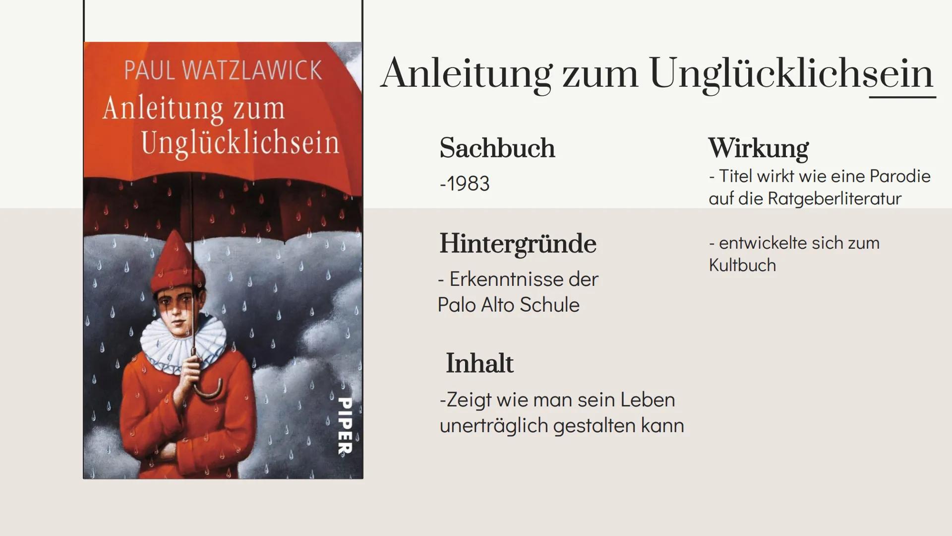 PAUL
WATZLAWICK
"Man kann nicht nicht kommunizieren" INHALT
01 BIOGRAFIE
02 AXIOME
03 PARADOXIEN
04 LITERATUR 01
BIOGRAFIE PAUL WATZLAWICK
2