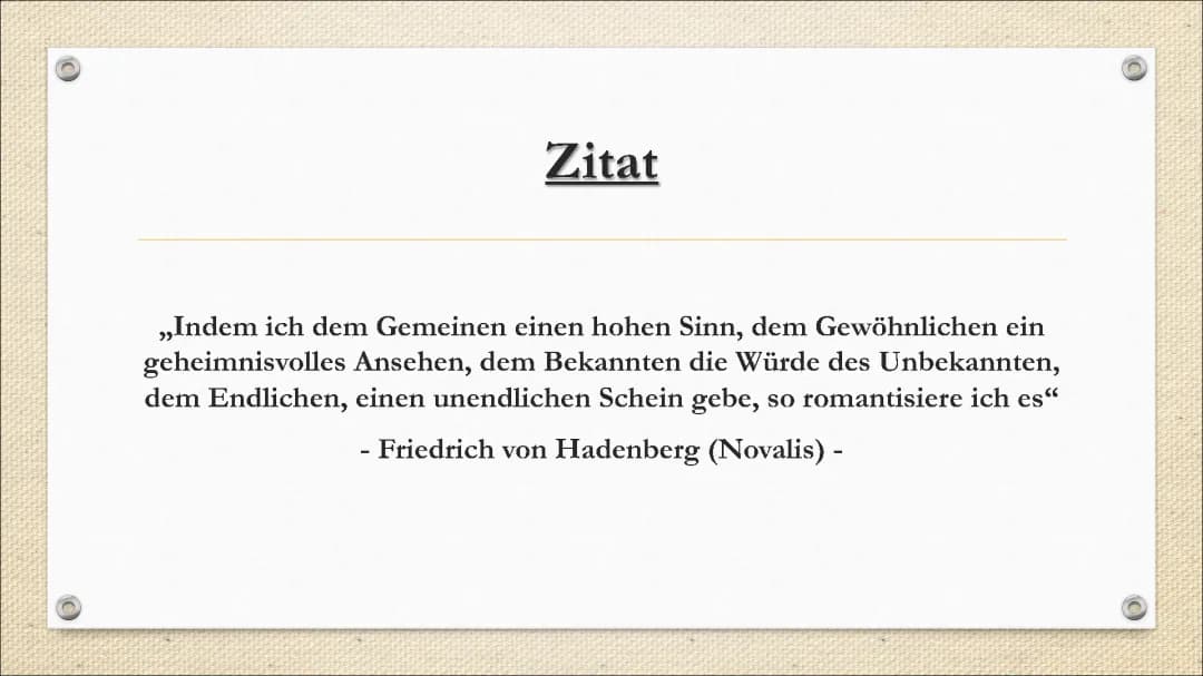Epoche der Romantik