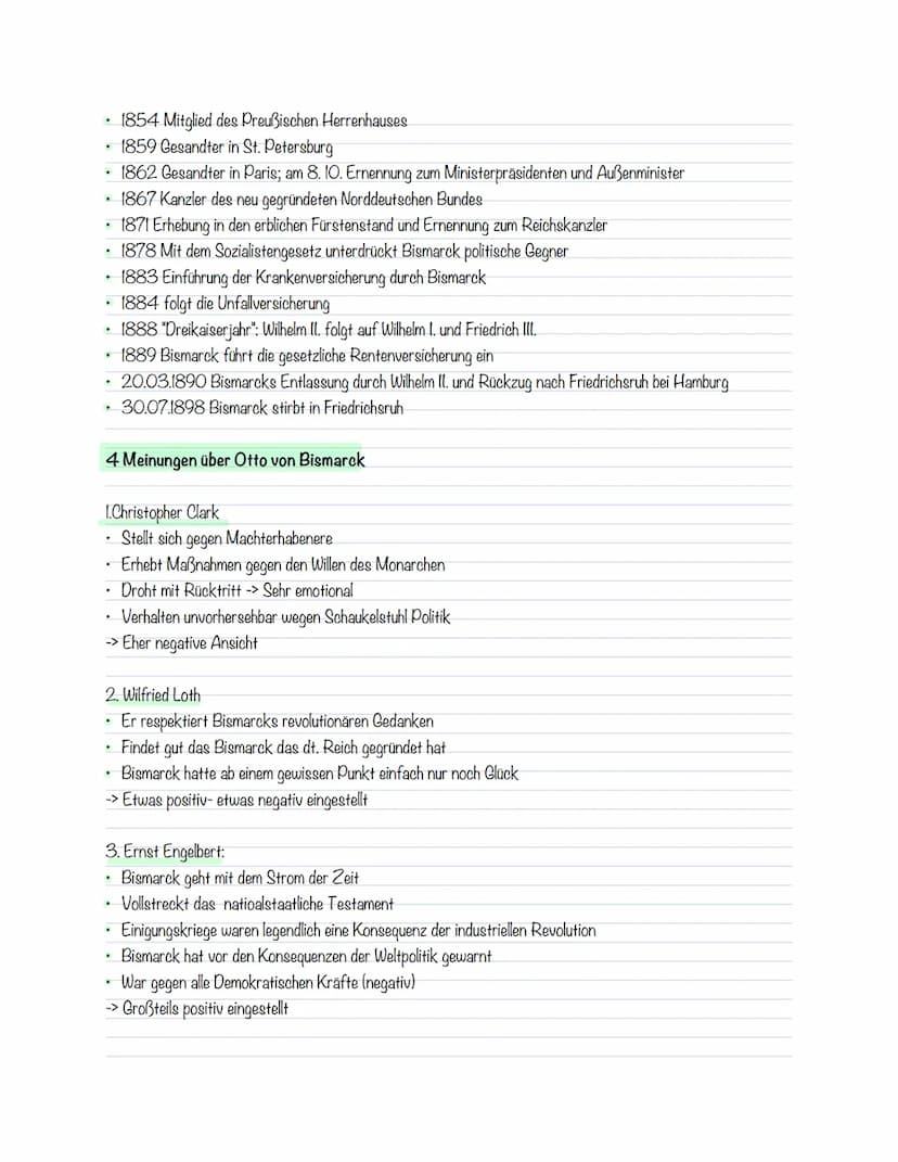 geschiklausur 3
Deutsches Kaiserreich
Infolge der Reichsgründung 1871 wird Deutschland zum Nationalstaat. Die nationale Einigung ist vor all