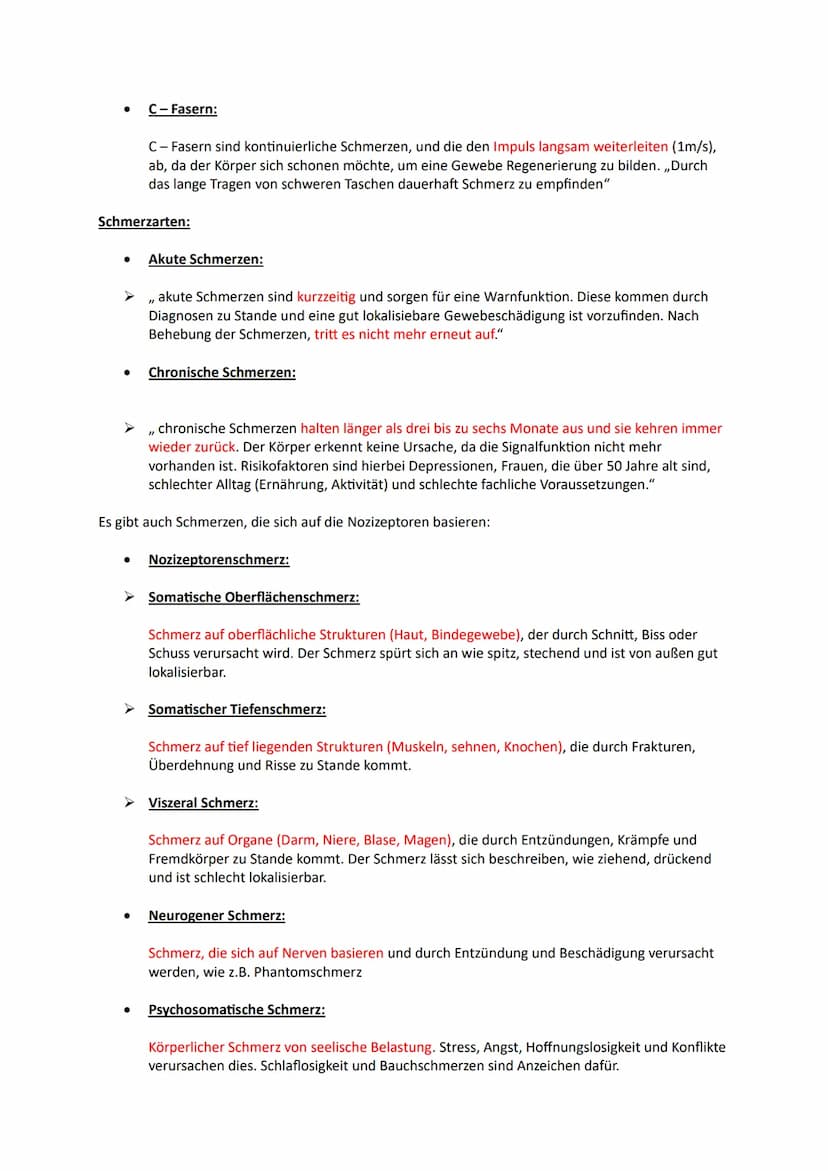 Definition:
,,Schmerz ist ein unangenehmes Sinneserlebnis, was mit potentiellen oder tatsächlichen
Gewebeschädigung verknüpft ist oder mit B