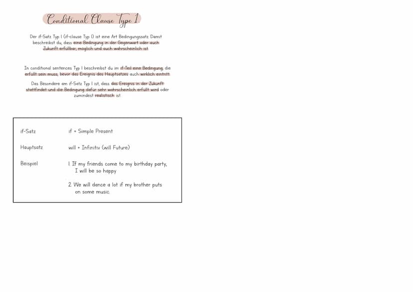 Conditional Clause Type 3.
Conditional Clauses Typ 3 betonen also, dass ein Ereignis hätte stattfinden
können. Doch dafür hätte eine bestimm