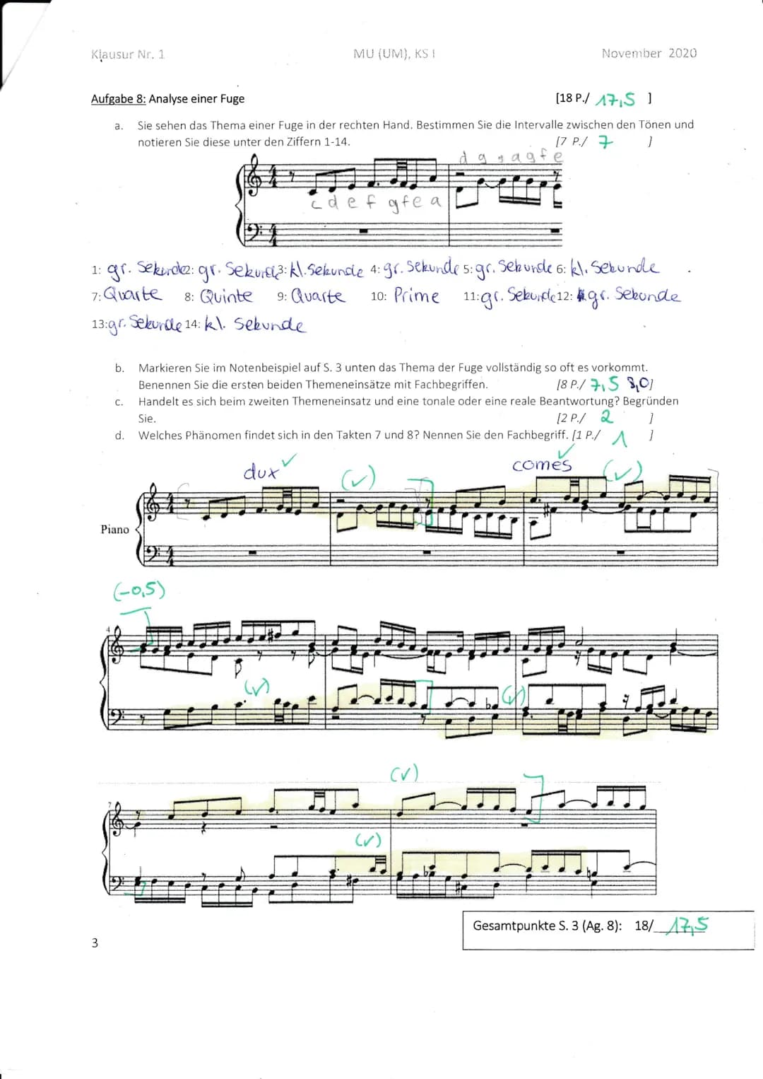 Klausur Nr. 1
Vor- und Nachname:_ Clarissa Cerone
Aufgabe 1: Rhythmusdiktat
Notieren Sie den Rhythmus, der Ihnen diktiert wird.
4 d
Epoche
K