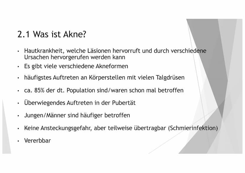 AKNE DIE GLIEDERUNG
1. DER EINSTIEG
2. GENERELLE INFORMATIONEN ZU AKNE
3.
4. DIE HAUT
5. DIE ENTSTEHUNG UND ARTEN VON LÄSIONEN
6.
DIE URSACH