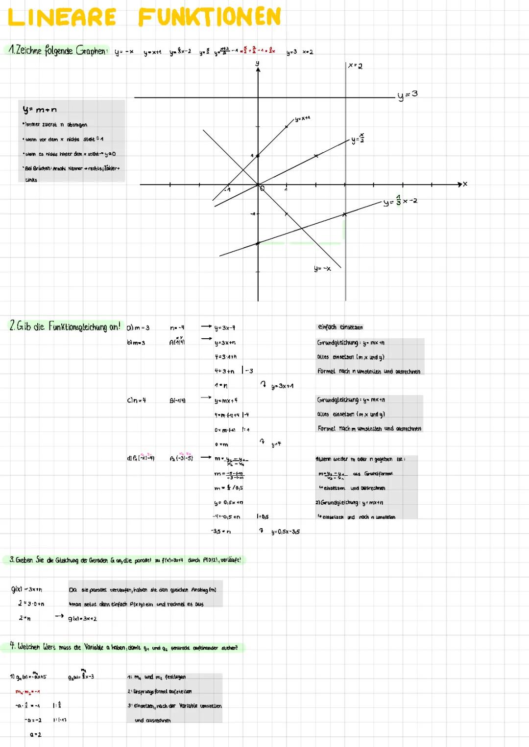Lineare Funktionen
