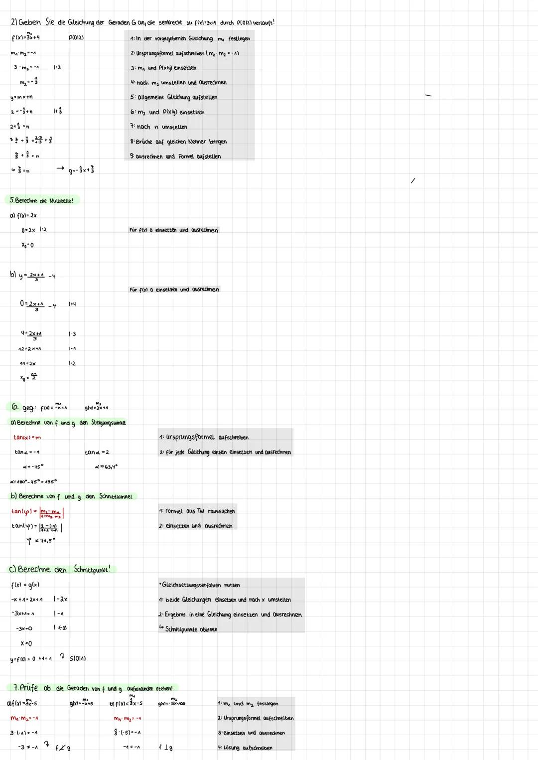 LINEARE FUNKTIONEN
1.Zeichne folgende Graphen: y=-* y=x+²y=³x-2y=y=+² -₁ -{+ -^ - ³×
y
y=m+n
immer zuerst n abtragen.
wenn vor dem x nichts 