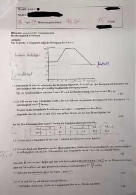Know Physik Klausur 15NP, Bewegunsarten  thumbnail