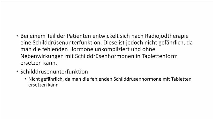Radiojodtherapie
Physik Q2 Inhaltsverzeichnis
• Was ist die Radiojodtherapie?
• Wirkung
• Was muss man beachten?
●
●
●
●
Nebenwirkungen
Nach