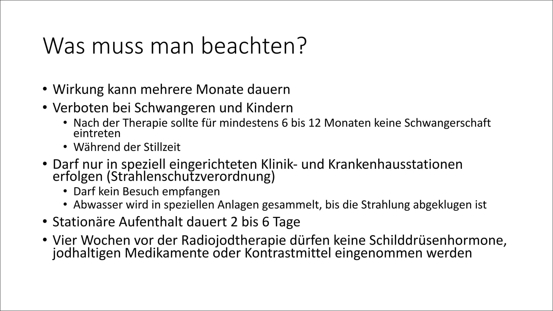 Radiojodtherapie
Physik Q2 Inhaltsverzeichnis
• Was ist die Radiojodtherapie?
• Wirkung
• Was muss man beachten?
●
●
●
●
Nebenwirkungen
Nach