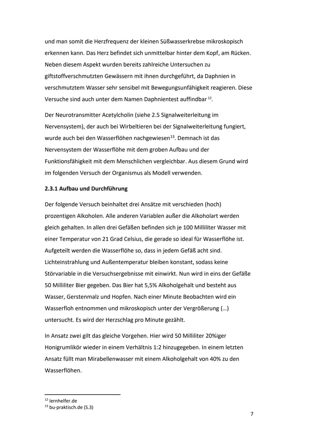 Alkohol und seine
Wirkungsweise
H H
H-CH
н-с-с
H
н Gymnasium der Stadt
Facharbeit
Alkohol und seine Wirkungsweise
In Bezug zu Daphnien
Verfa