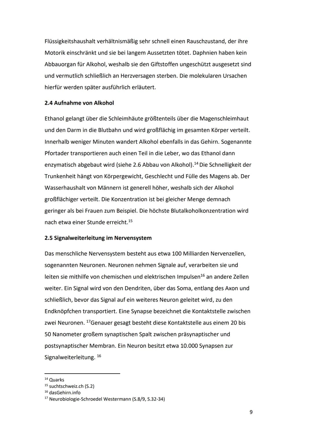 Alkohol und seine
Wirkungsweise
H H
H-CH
н-с-с
H
н Gymnasium der Stadt
Facharbeit
Alkohol und seine Wirkungsweise
In Bezug zu Daphnien
Verfa