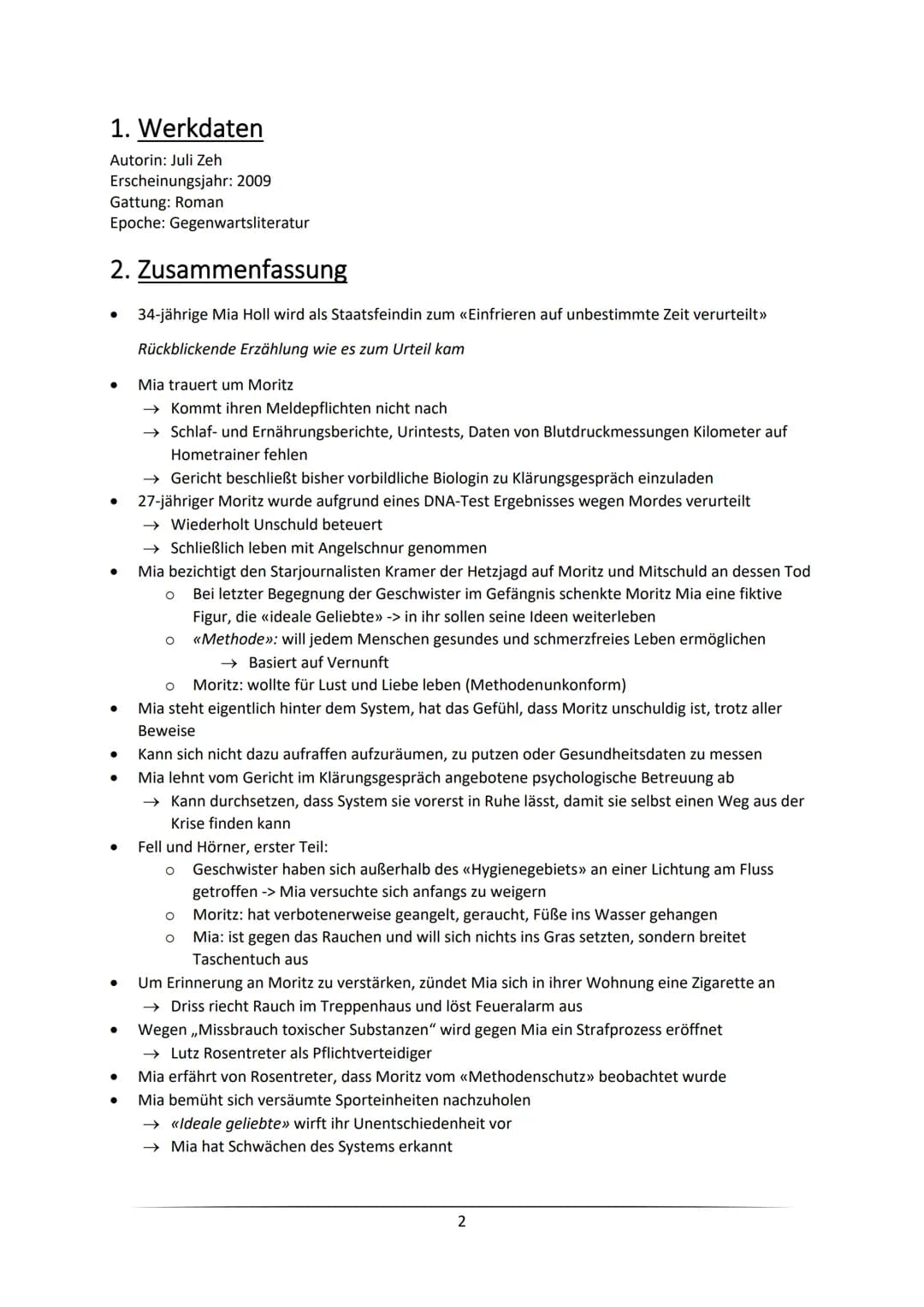 Abi 2023 - Corpus Delicti
Inhaltsverzeichnis
1. Werkdaten..........
2. Zusammenfassung..
3. Figuren......
3.1.
Mia Holl
3.2.
Moritz Holl.
3.