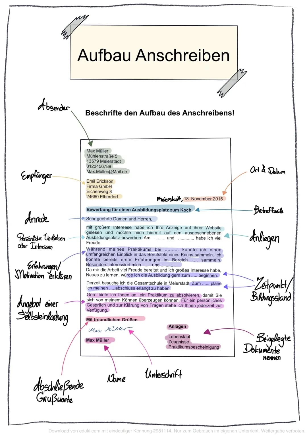 Bewerbung Anschreiben