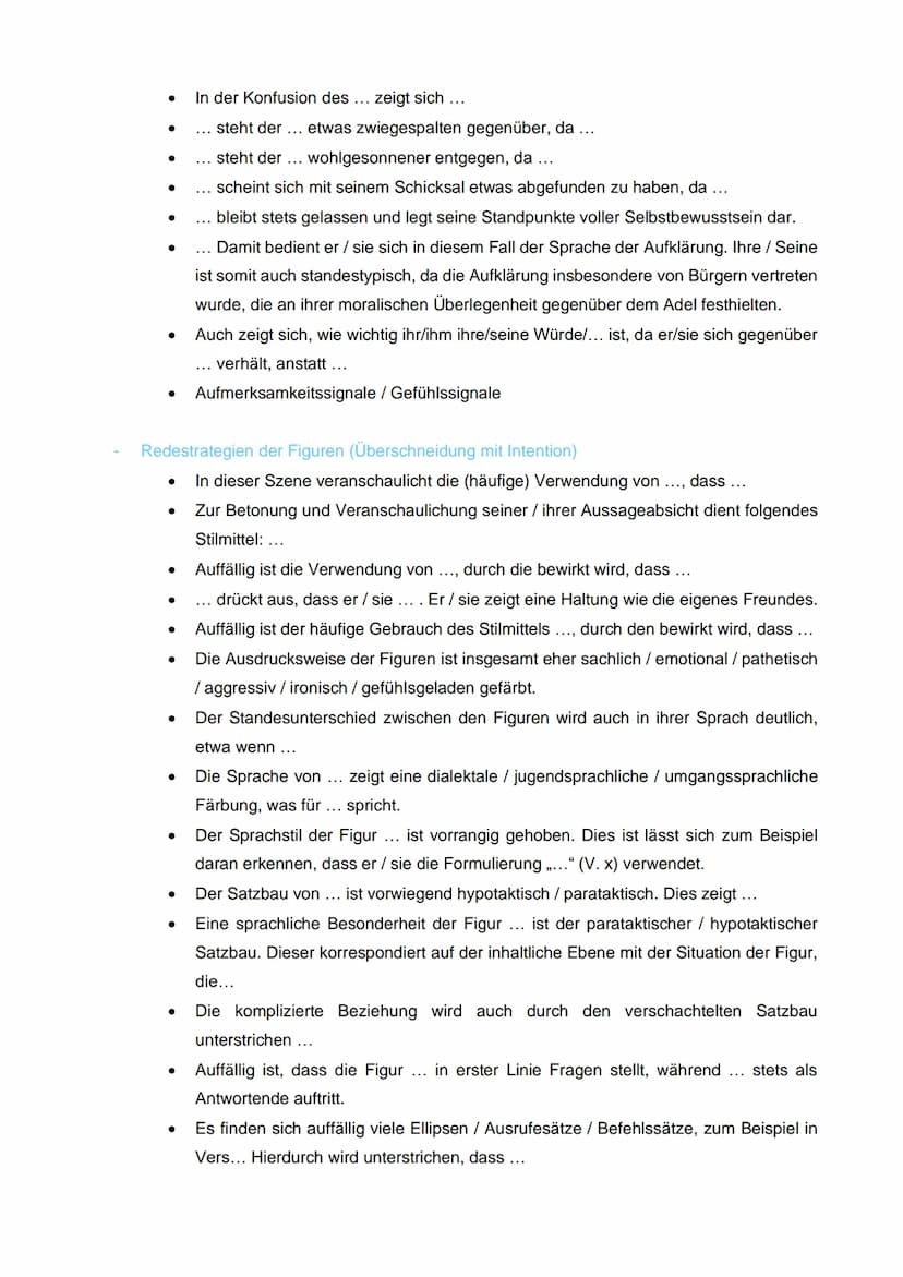 Szenenanalyse Formulierungshilfen
Einleitung:
Drama:
Im Jahr ... wurde das Drama,...", geschrieben von ..., uraufgeführt. Das Drama setzt
si