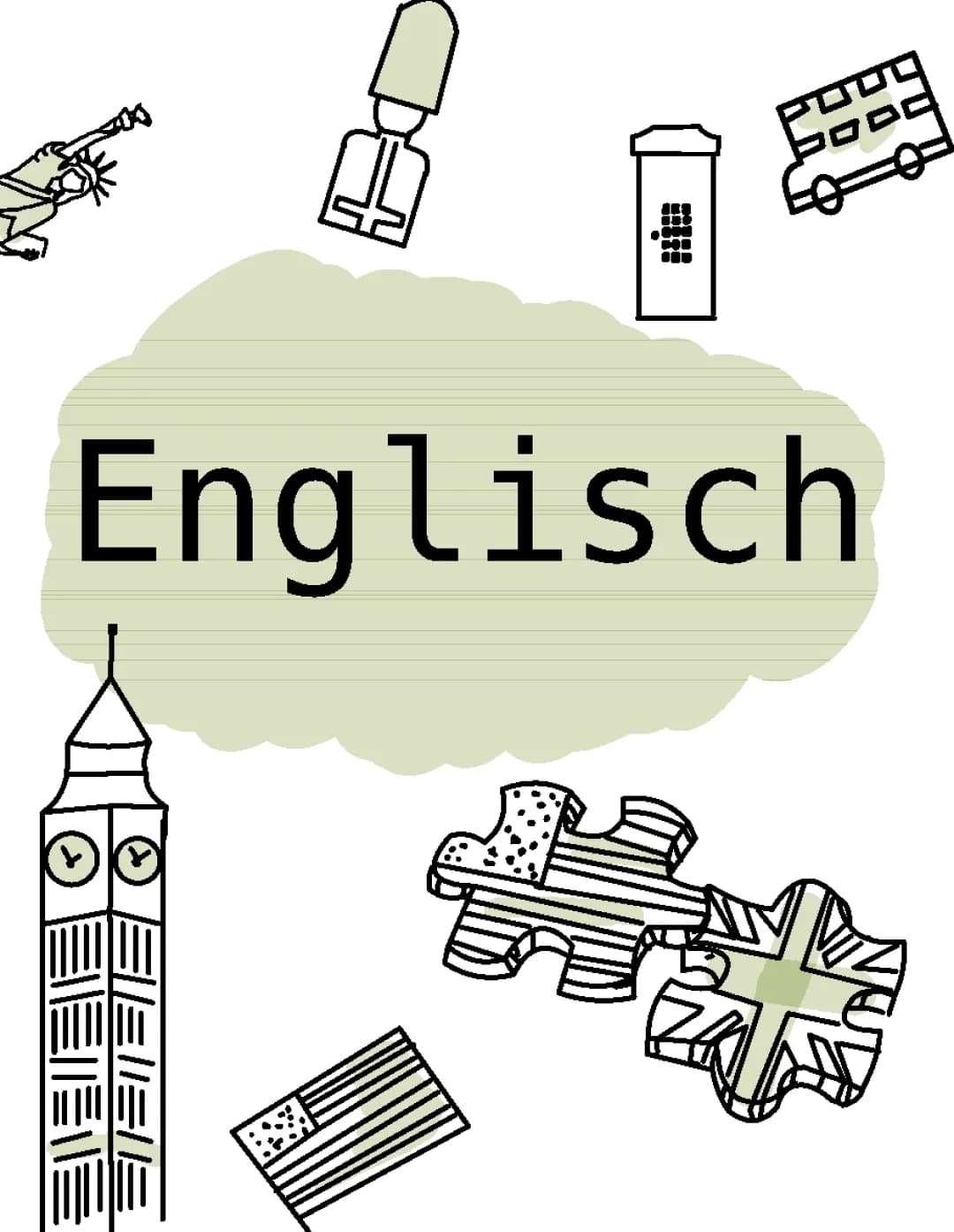 Deckblatt Englisch für die Schule
