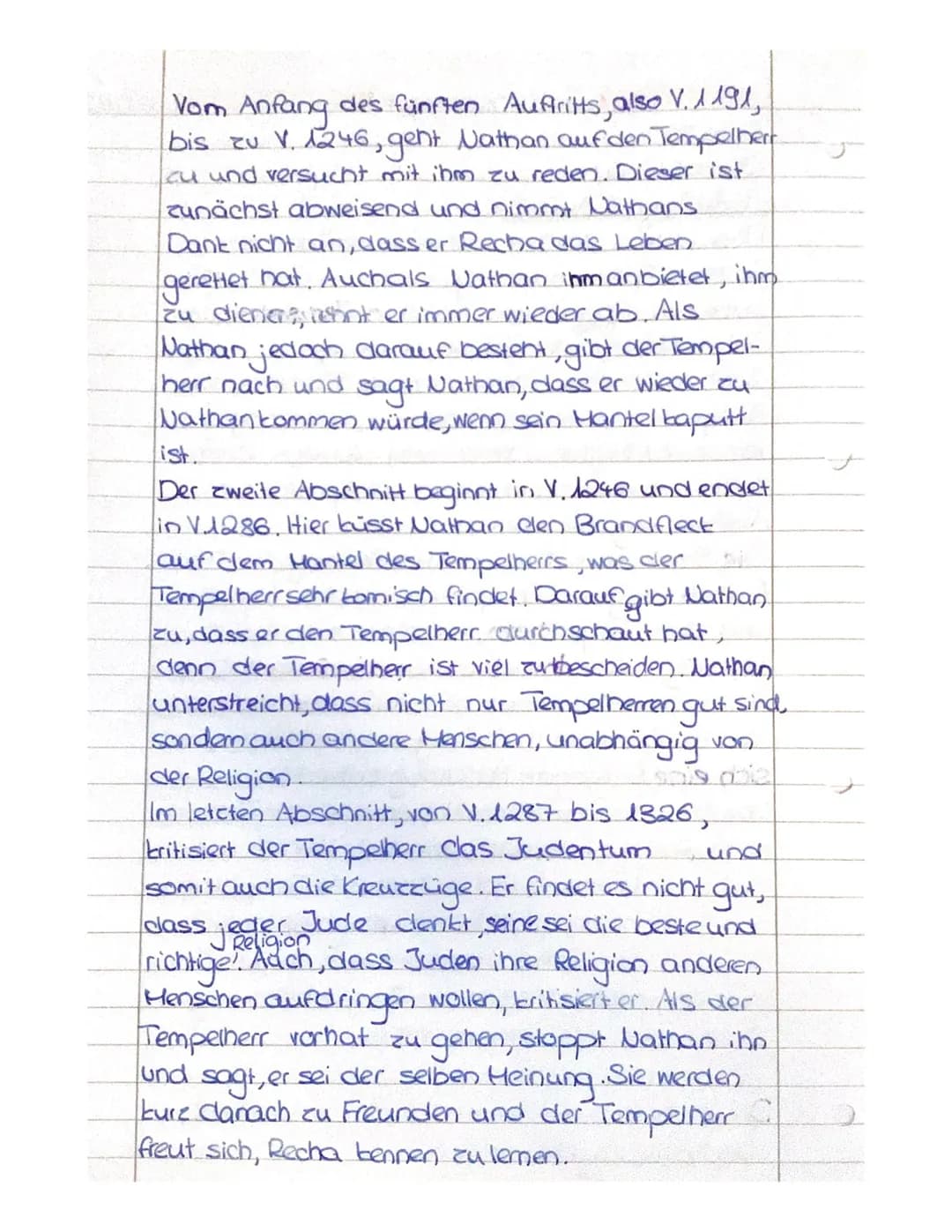 er Szenenanalyse.
Sara S.
Deutsch LK QA
11. Aufzug, S. Auftritt:
Das Drama, Nathan der Weise", verfasst von
Gotthold Ephraim Lessing, wurde 