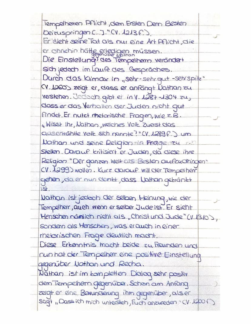 er Szenenanalyse.
Sara S.
Deutsch LK QA
11. Aufzug, S. Auftritt:
Das Drama, Nathan der Weise", verfasst von
Gotthold Ephraim Lessing, wurde 