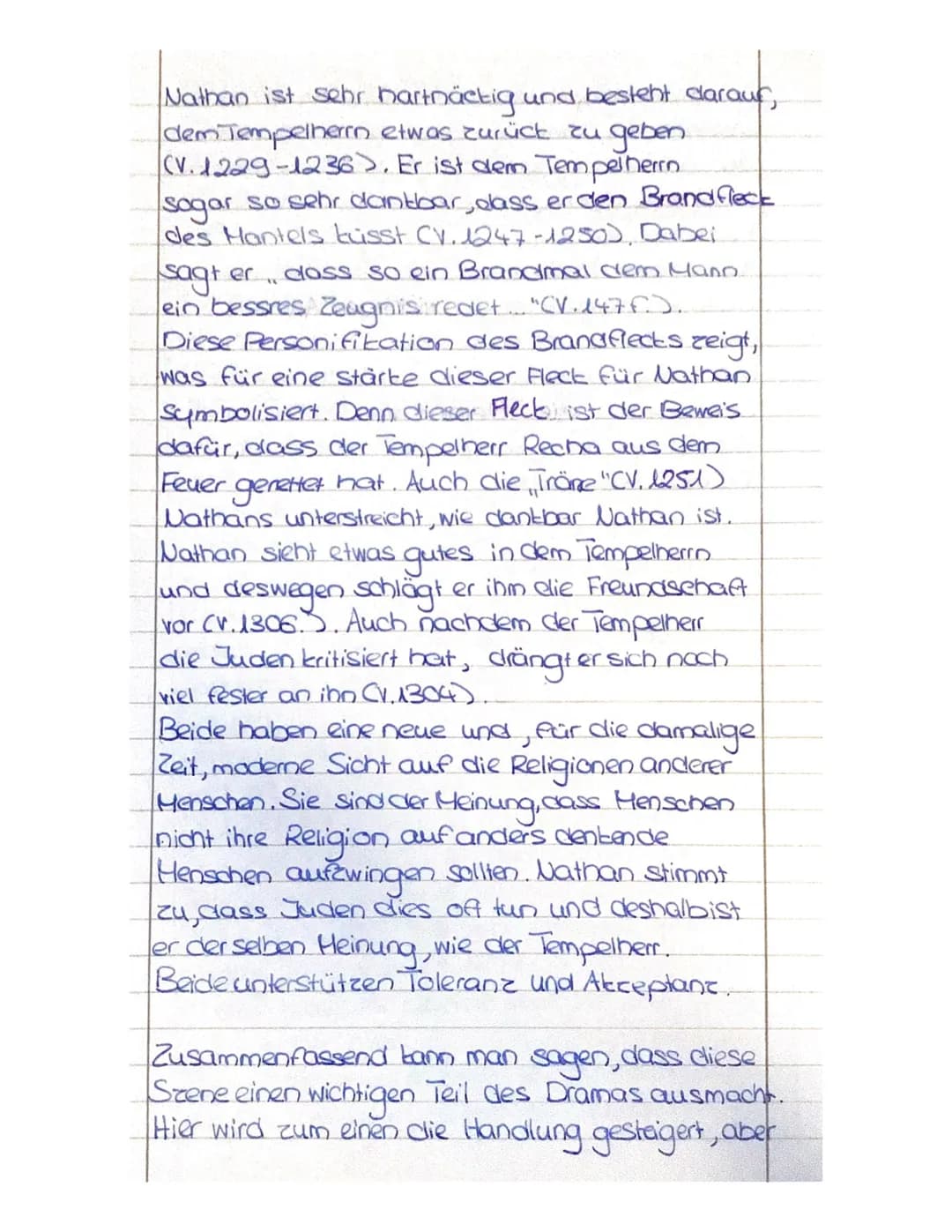 er Szenenanalyse.
Sara S.
Deutsch LK QA
11. Aufzug, S. Auftritt:
Das Drama, Nathan der Weise", verfasst von
Gotthold Ephraim Lessing, wurde 