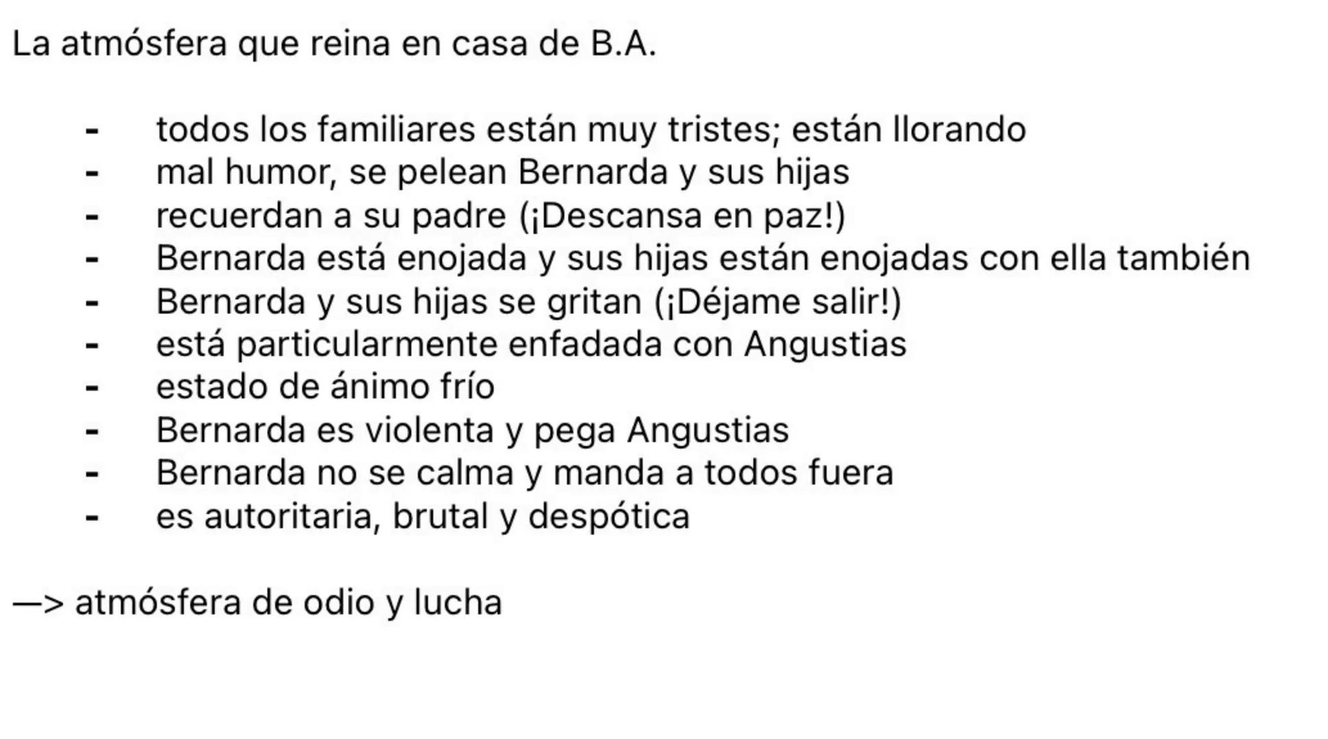 # La casa de Bernarda Alba sociograma

B
ROS

María Josefa

Antonio María
Benavides +

madre

Bernarda

< trabaja para a Poncia

hija

hija
