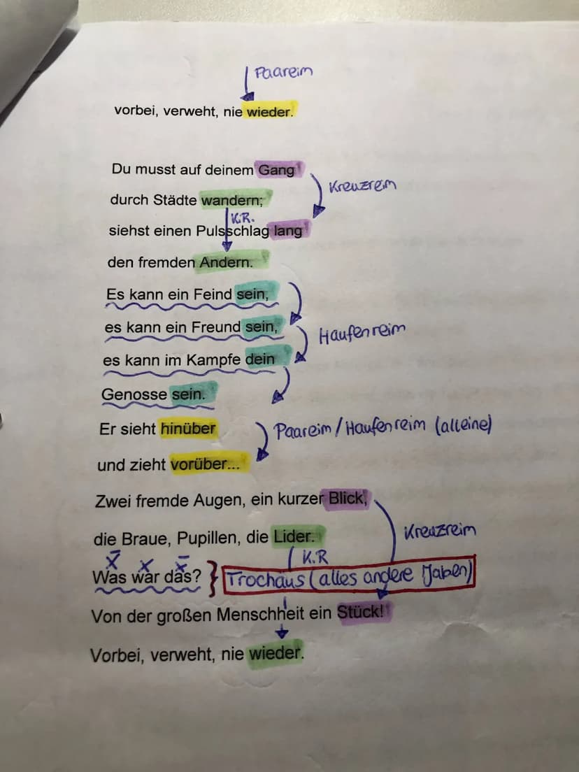 Rhetorische
Frage
Rhetorische
Froge
Kreuzreim
Kreuzrein
Augen in der Großstadt (1932)
Jabab
Autor: Kurt Tucholsky
Epoche: Expressionismus
St