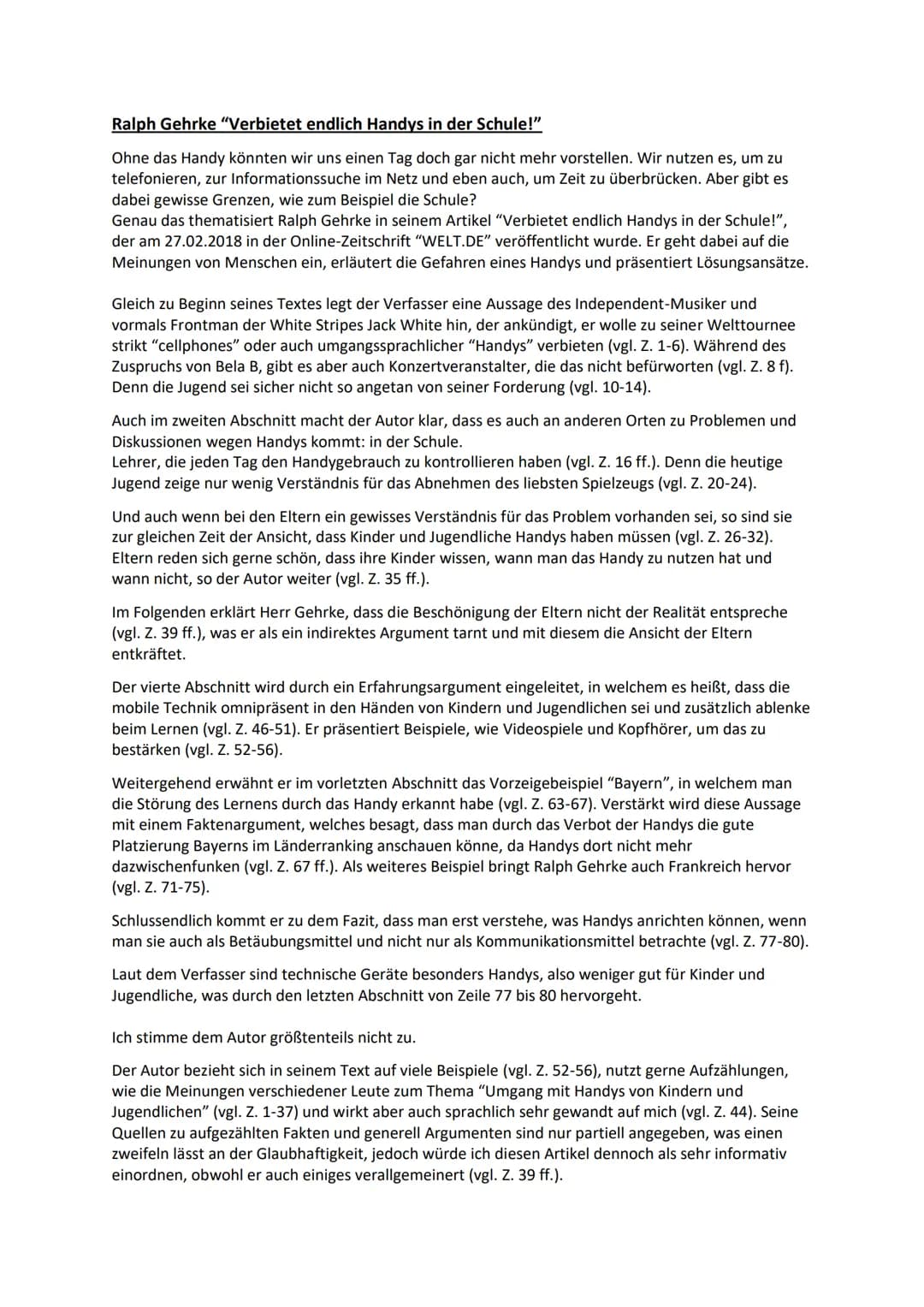 Ralph Gehrke "Verbietet endlich Handys in der Schule!"
Ohne das Handy könnten wir uns einen Tag doch gar nicht mehr vorstellen. Wir nutzen e