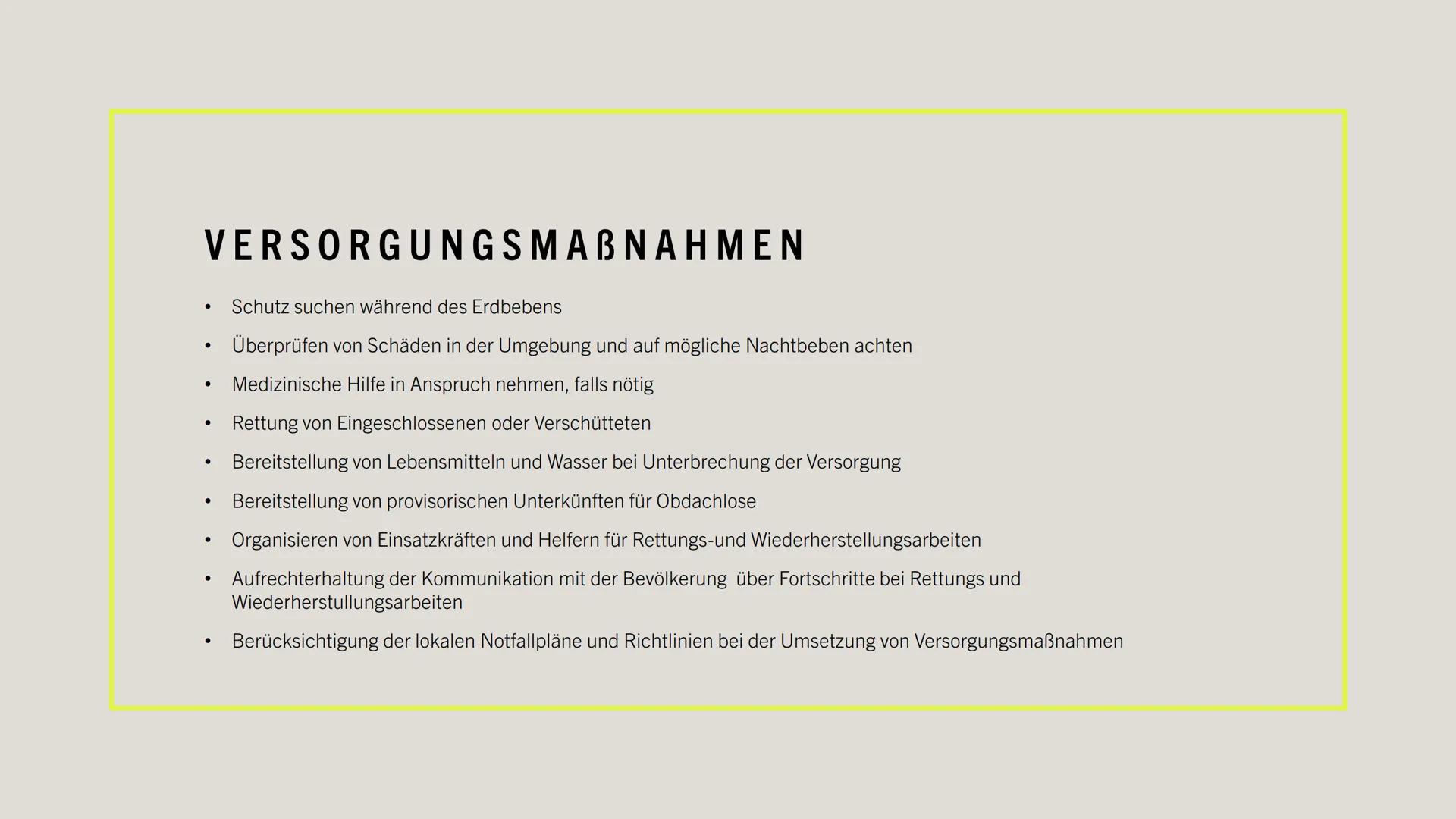 ERDBEBEN # DEFINITION

*   Erschütterung der Erdoberfläche
*   Entstehung durch Spannungen in der Erdkruste
*   Ursachen: Bewegung von tekto