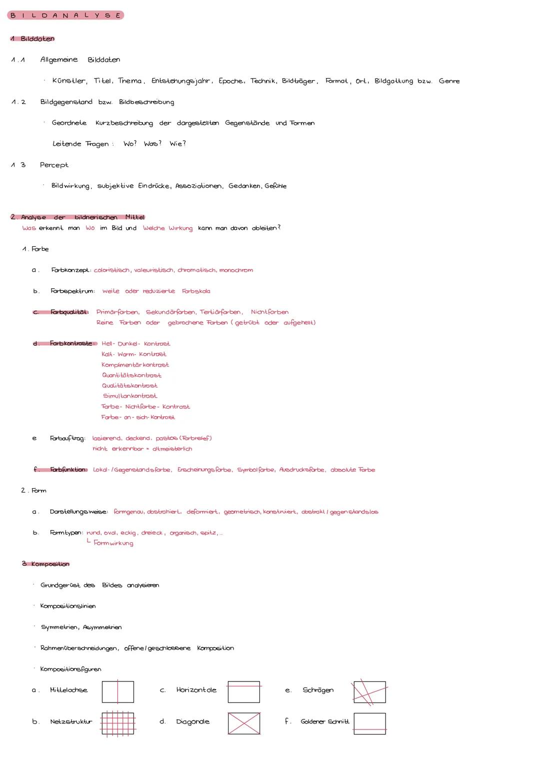 # BILDANALYSE

4 Bilddaten

1.1 Allgemeine Bilddaten

- Künstler, Titel. Thema. Entstehungsjahr. Epoche, Technik, Bildträger, Format, Ort, B