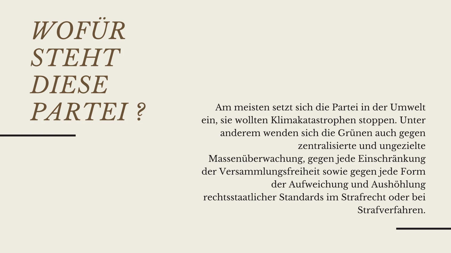 VON JULIA UND NEJLA
Bündnis
90/Die
Grünen
Die Politische Partei DIE
GRÜNDUNG
DIE GRÜNEN UND BÜNDNIS 90
Die Grünen wurden Januar 1980 in Karl