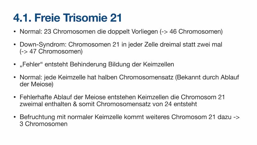 Trisomie 21 Inhaltsverzeichnis
1. Allgemeine Informationen
2. Krankheitsbild
2.1. Äußerliche Merkmale
2.2. Gesundheitliche Folgen
3. Bevölke