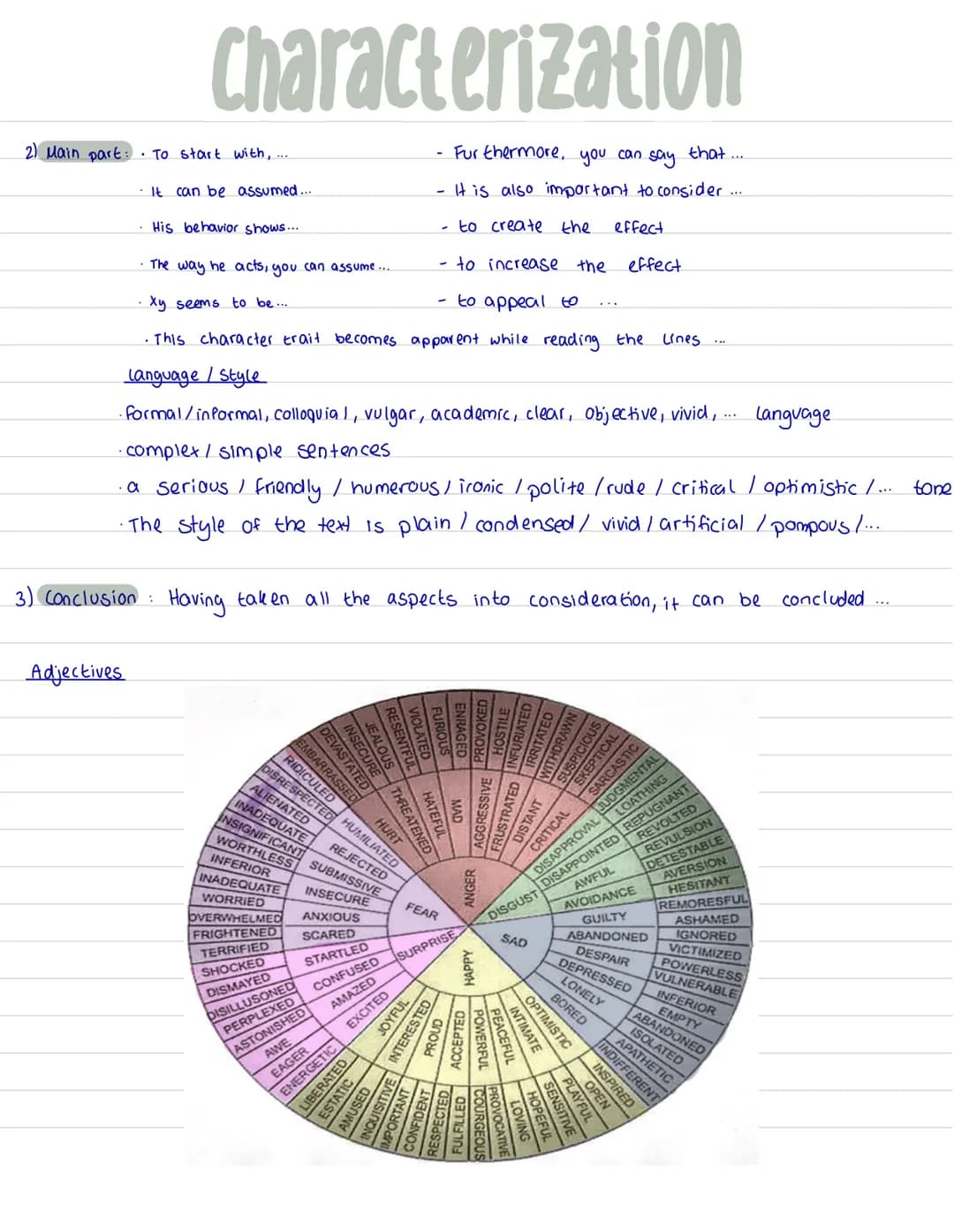 Characterization
→ direct Characterization author tells the character's actual physical / mental traits,
characteristics, abilities
[thing "