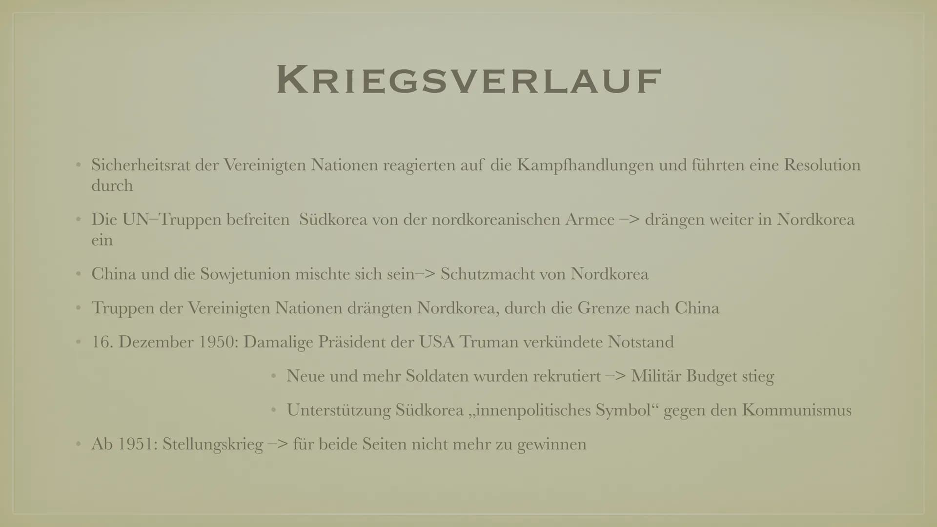 STELLVERTRETERKRIEG/
KOREA KRIEG ●
Definition vom Stellvertreterkrieg
Allgemeine Infos zum Koreakrieg
• Vorgeschichte zum Koreakrieg
●
• Kri