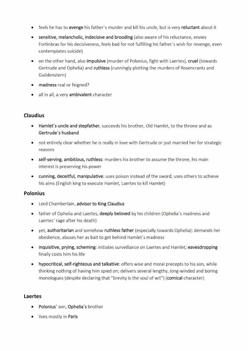 13.1. Hamlet
Key facts about the novel
●
●
●
●
●
Characters
●
Hamlet
●
full title: Hamlet - The Tragedy of Hamlet, Prince of Denmark
author: