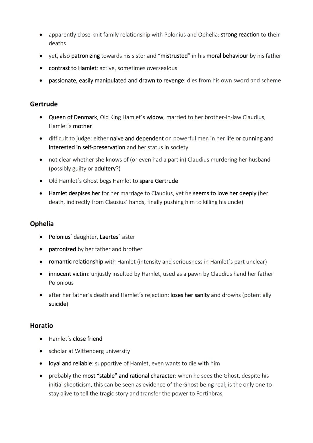 13.1. Hamlet
Key facts about the novel
●
●
●
●
●
Characters
●
Hamlet
●
full title: Hamlet - The Tragedy of Hamlet, Prince of Denmark
author: