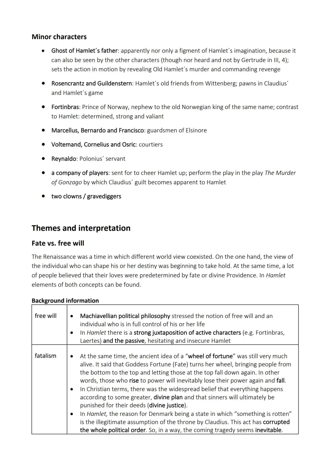 13.1. Hamlet
Key facts about the novel
●
●
●
●
●
Characters
●
Hamlet
●
full title: Hamlet - The Tragedy of Hamlet, Prince of Denmark
author: