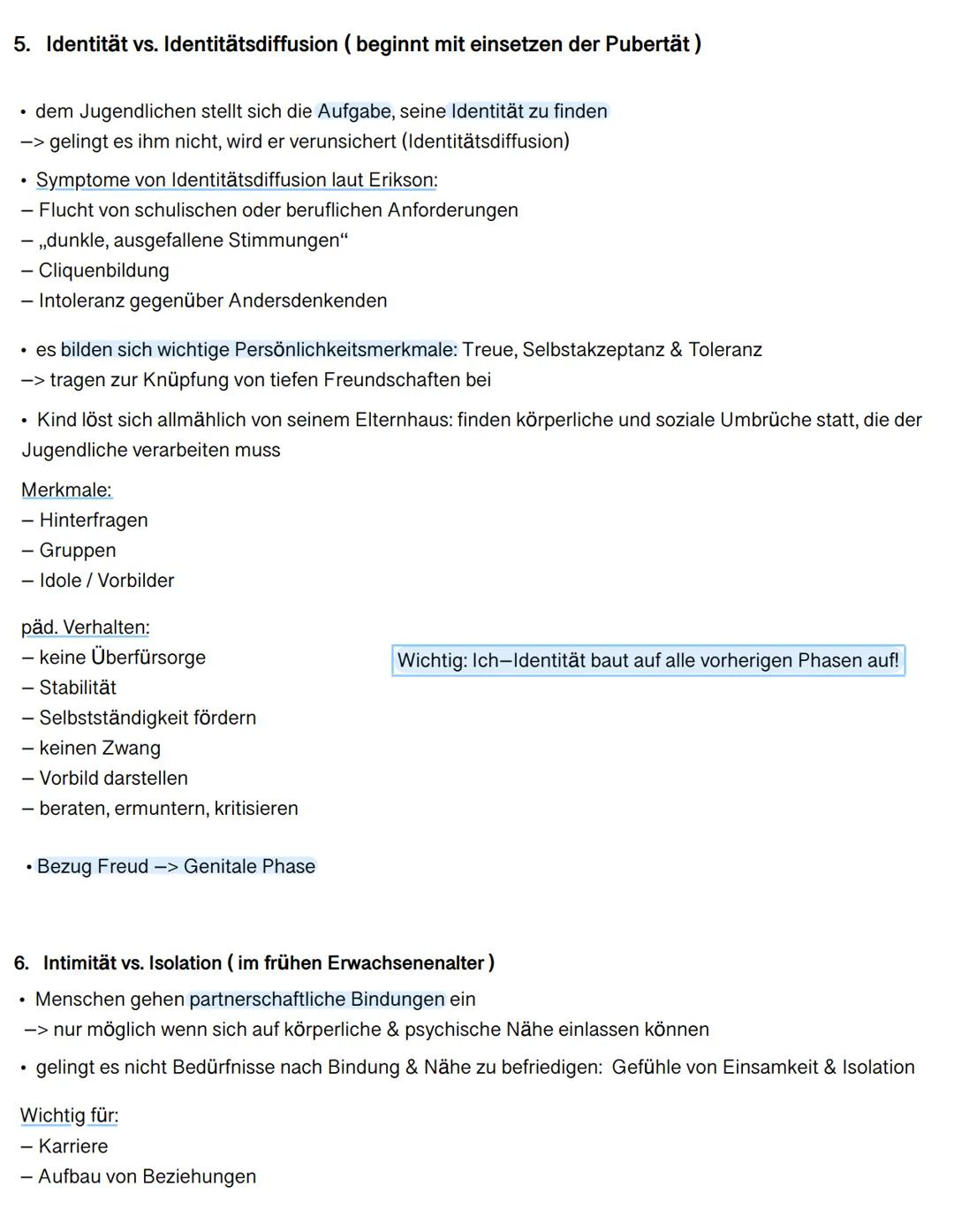 1. Erziehung in der Familie
2. Freuds psychosexueller Erklärungsansatz
3. Eriksons psychosozialer Erklärungsansatz
4. Kognitive Entwicklung 