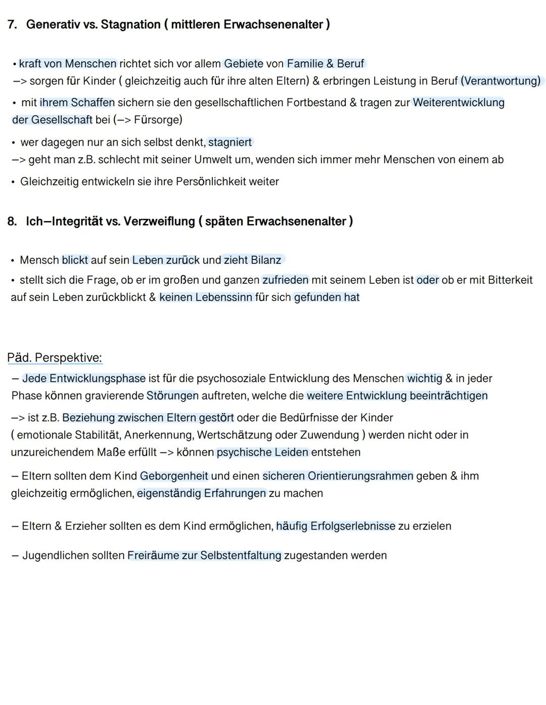 1. Erziehung in der Familie
2. Freuds psychosexueller Erklärungsansatz
3. Eriksons psychosozialer Erklärungsansatz
4. Kognitive Entwicklung 