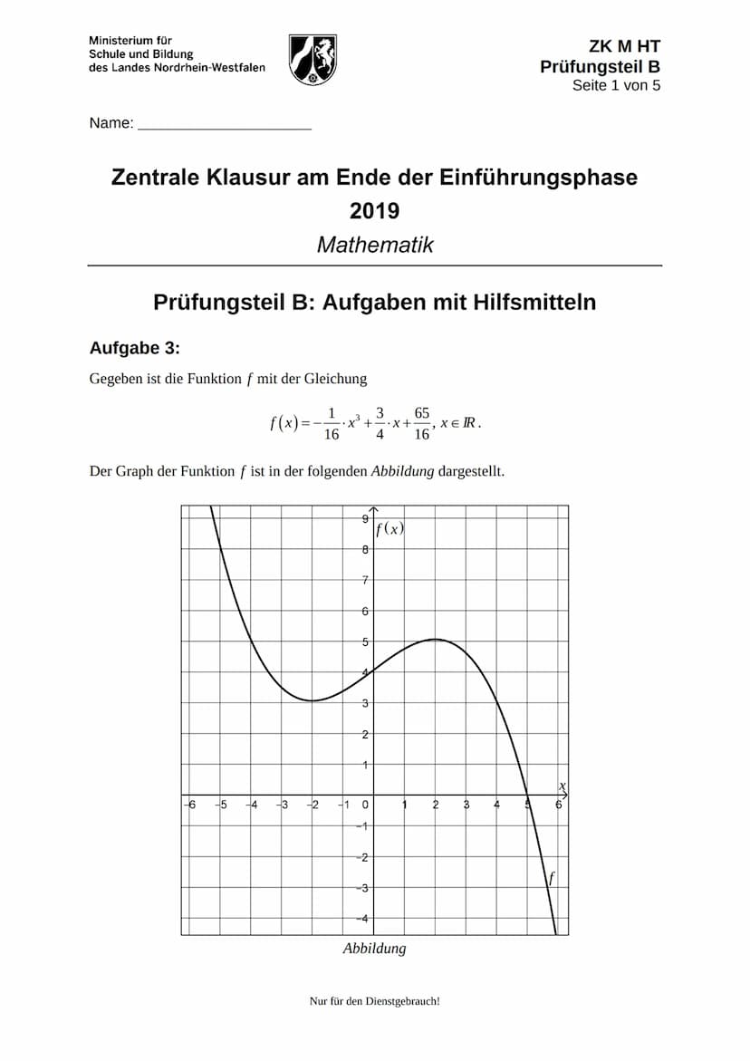 Ministerium für
Schule und Bildung
des Landes Nordrhein-Westfalen
Name:
de
Zentrale Klausur am Ende der Einführungsphase
2019
Mathematik
Prü
