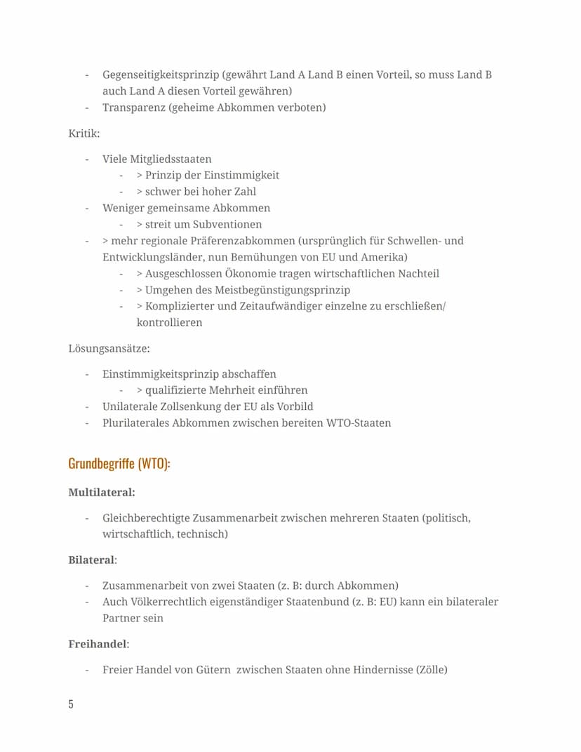 Check-Liste:
Globalisierung
0
Außenhandelstheorien
Vorteile Freihandel
Vorteile Protektionismus
WTO und Kritik
Lieferkettengesetz Vorteile
L