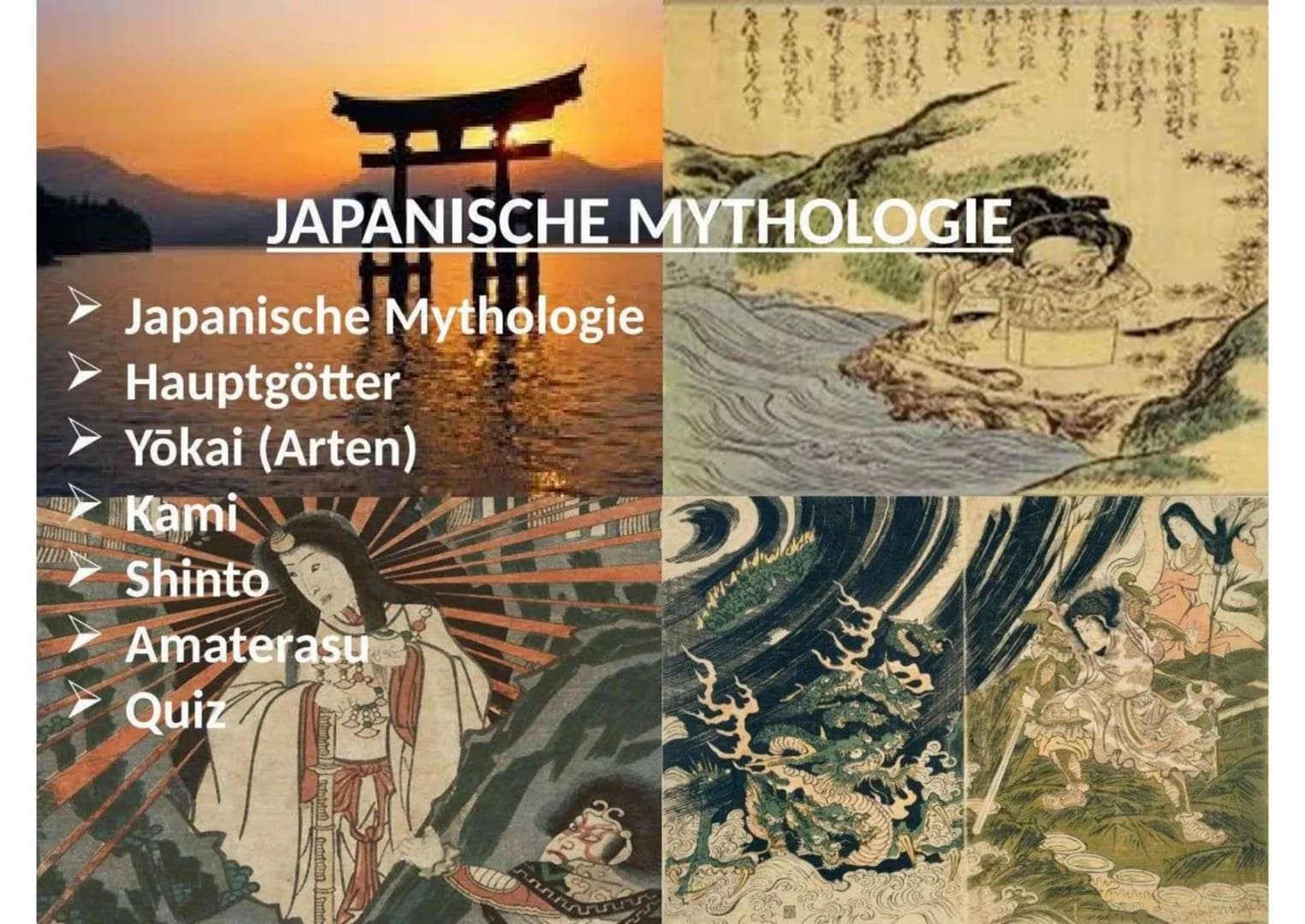 Yōkai (Arten)
Es sind Arten wie Monster und übernatürliche
Kreaturen
Sie sollen von der deutschen Mythologie
stammen, weil die deutsche Myth