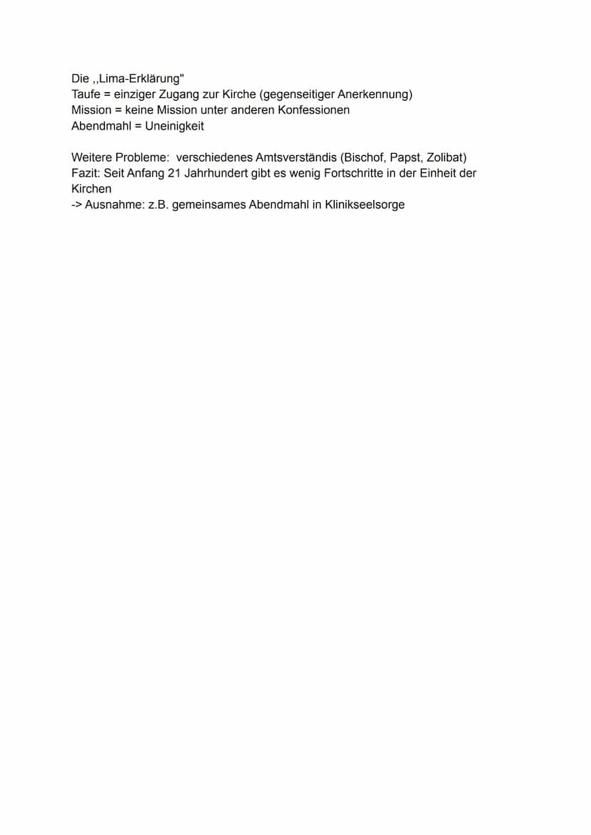 Religion Lernzettel Q4
Vorstellung von Kirche im Neuen Testament
Kirche als "Leib Christi" mit verschiedenen Aufgaben (1.Kor 12,12-31)
● Gem